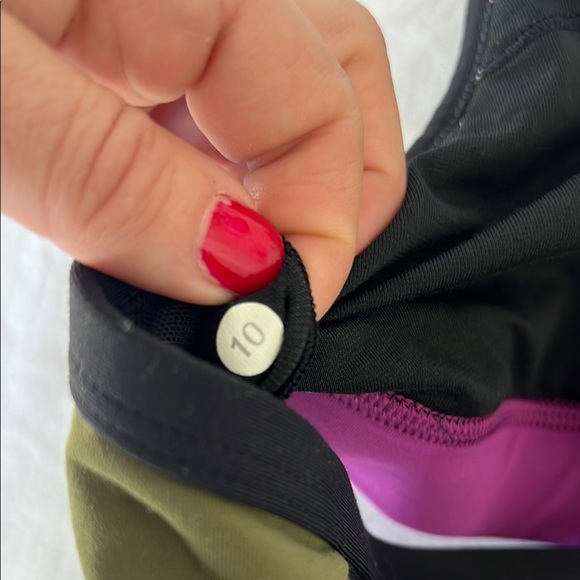 Olive and Purple Women's Sports Bra - Picture 3 of 3